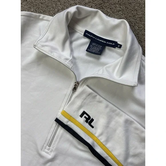 Ralph Lauren Golf Womens Small White Long Sleeve 1/2 Zip Pullover White Solid - Picture 1 of 8